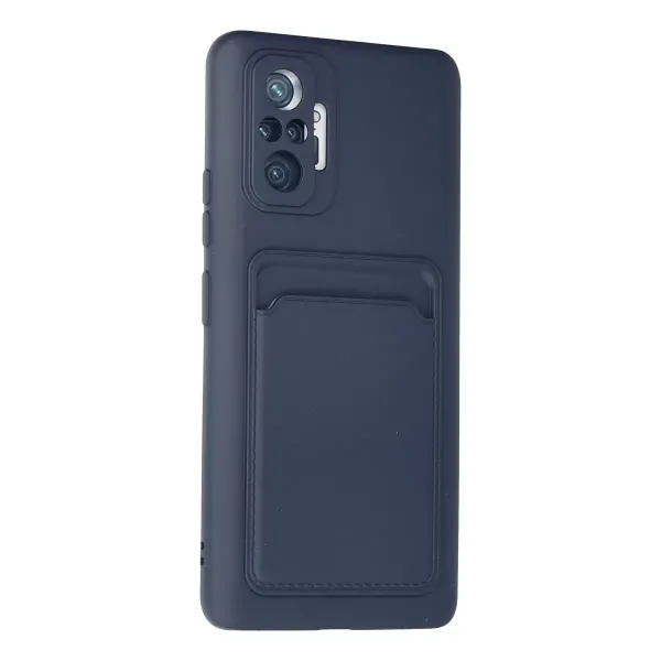 Xiaomi Redmi Note 10 Pro Kılıf Kelvin Kartvizitli Silikon - Lacivert