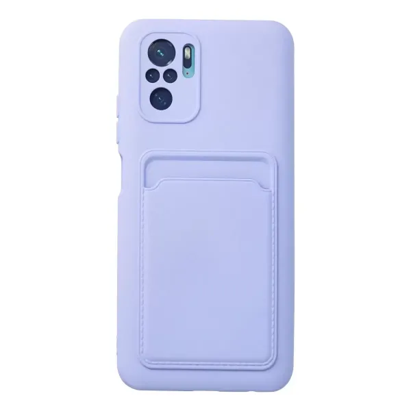 Xiaomi Redmi Note 10s Kılıf Kelvin Kartvizitli Silikon - Lila