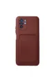 Xiaomi Redmi Note 10s Kılıf Kelvin Kartvizitli Silikon - Bordo