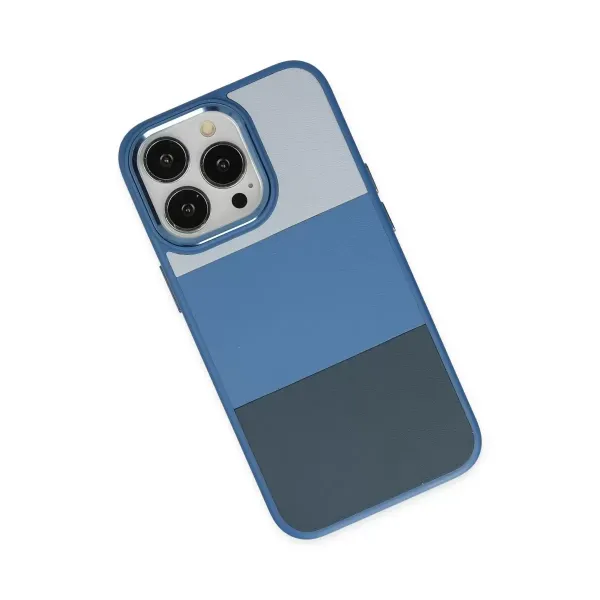 Apple İphone 14 Pro Max Kılıf King Kapak - Açık Mavi-lacivert