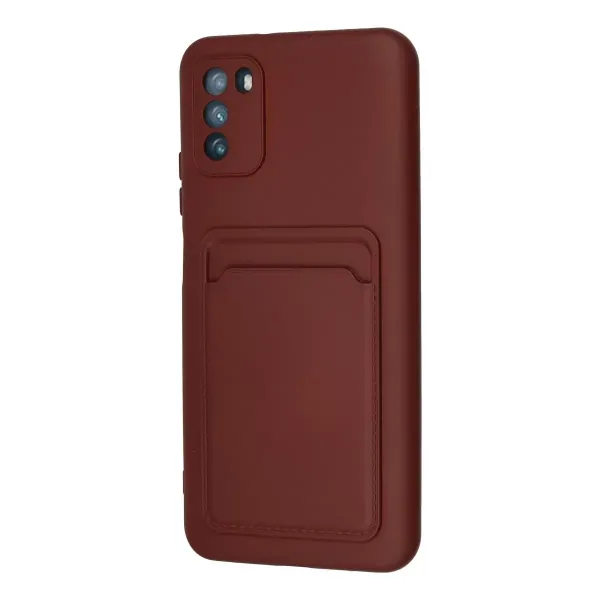 Xiaomi Pocophone M3 Kılıf Kelvin Kartvizitli Silikon - Bordo