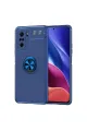 Xiaomi Poco F3 Kılıf Range Yüzüklü Silikon - Mavi