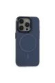Apple İphone 15 Pro Max Kılıf Anka Pc Magneticsafe Sert Metal Kapak - Lacivert