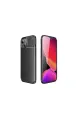 Apple İphone 15 Kılıf Auto Focus Karbon Kapak - Siyah