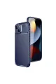 Apple İphone 15 Kılıf Auto Focus Karbon Kapak - Lacivert
