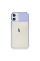 Apple İphone 11 Kılıf Palm Buzlu Kamera Sürgülü Silikon - Lila