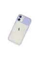Apple İphone 11 Kılıf Palm Buzlu Kamera Sürgülü Silikon - Lila