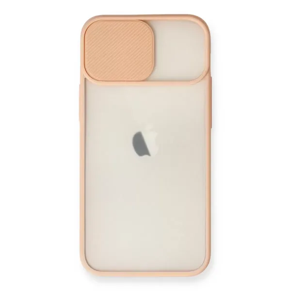 Apple İphone 11 Kılıf Palm Buzlu Kamera Sürgülü Silikon - Pembe