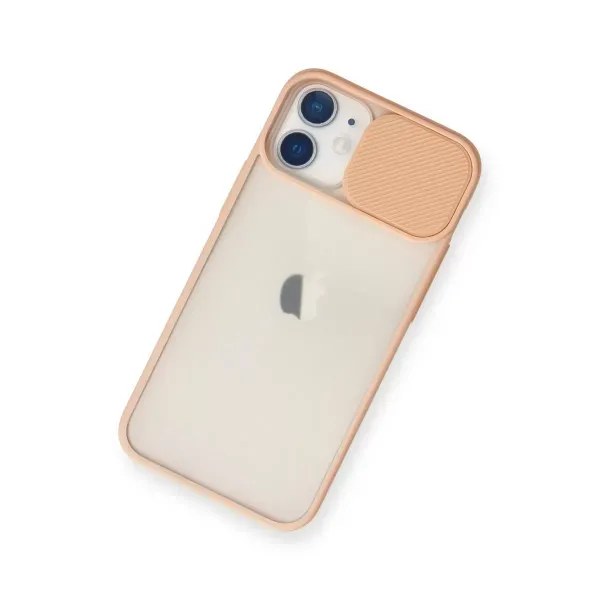 Apple İphone 11 Kılıf Palm Buzlu Kamera Sürgülü Silikon - Pembe