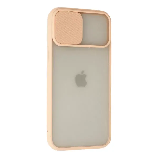 Apple İphone 12 Pro Max Kılıf Palm Buzlu Kamera Sürgülü Silikon - Pembe