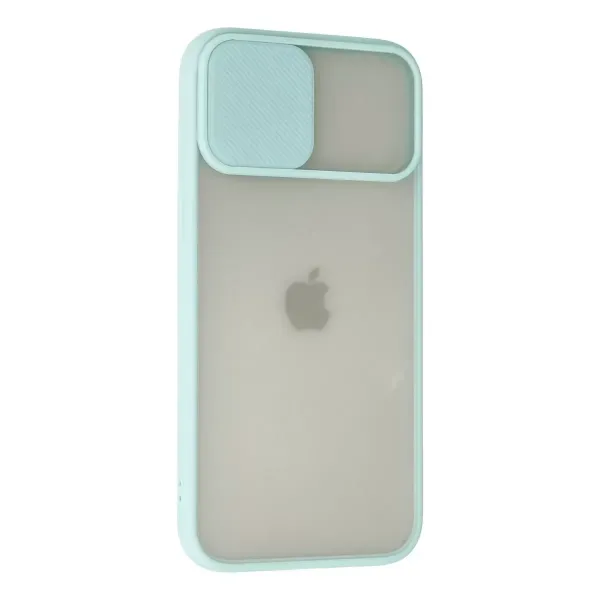Apple İphone 12 Pro Max Kılıf Palm Buzlu Kamera Sürgülü Silikon - Turkuaz