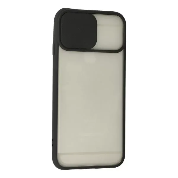 Apple İphone 6 Plus Kılıf Palm Buzlu Kamera Sürgülü Silikon - Siyah