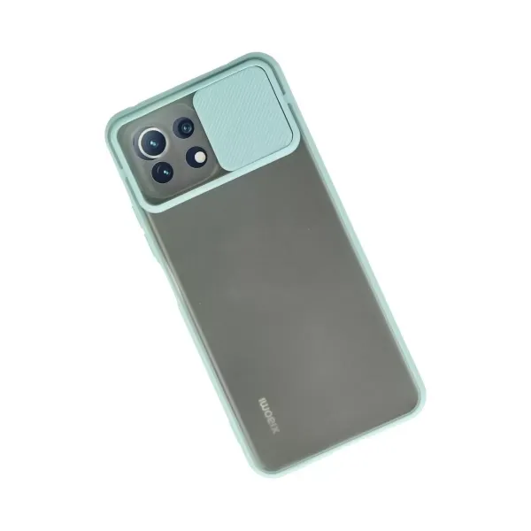 Xiaomi Mi 11 Lite Kılıf Palm Buzlu Kamera Sürgülü Silikon - Turkuaz