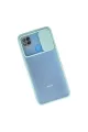 Xiaomi Redmi 9c Kılıf Palm Buzlu Kamera Sürgülü Silikon - Turkuaz