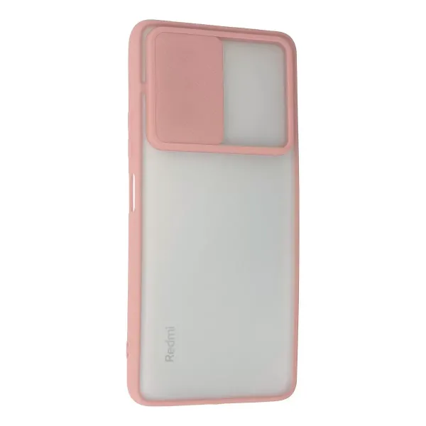 Xiaomi Redmi Note 10 Pro Kılıf Palm Buzlu Kamera Sürgülü Silikon - Pembe