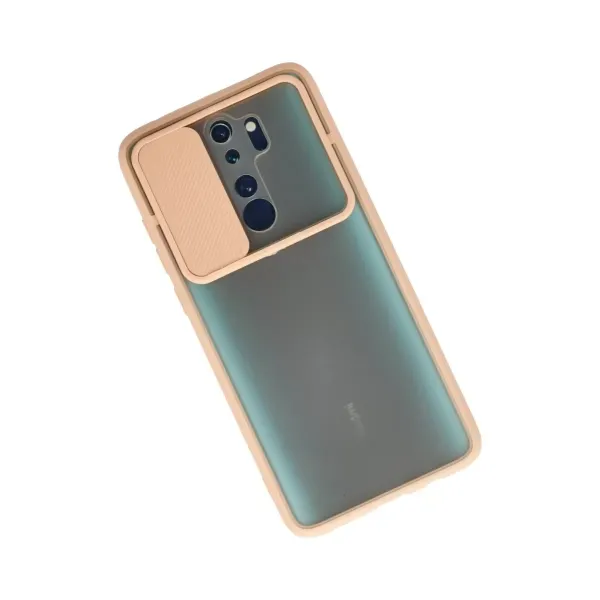 Xiaomi Redmi Note 8 Pro Kılıf Palm Buzlu Kamera Sürgülü Silikon - Pembe