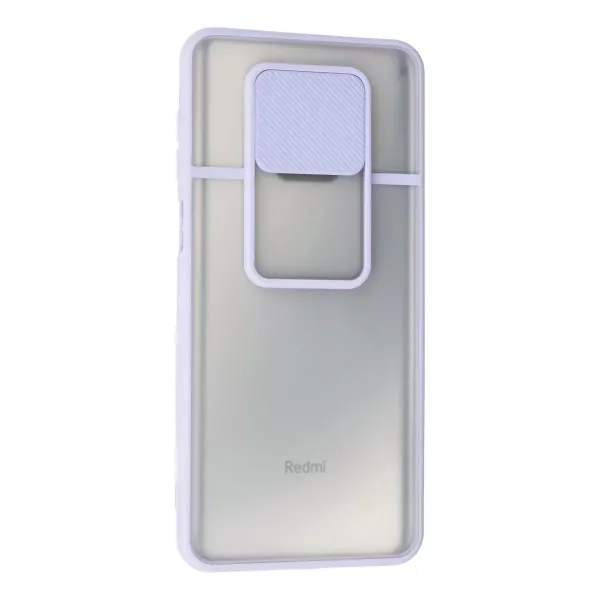 Xiaomi Redmi Note 9 Pro Kılıf Palm Buzlu Kamera Sürgülü Silikon - Lila