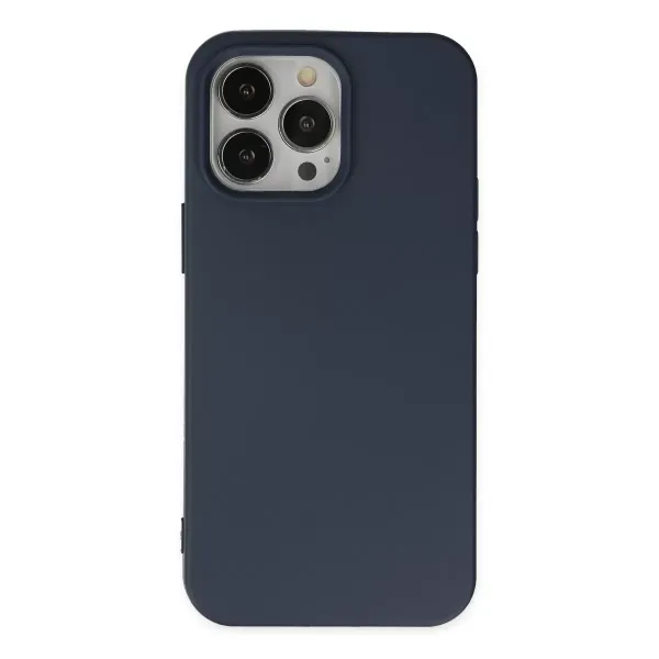 Apple İphone 15 Pro Kılıf Nano İçi Kadife Silikon - Lacivert