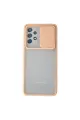 Samsung Galaxy A52 Kılıf Palm Buzlu Kamera Sürgülü Silikon - Pembe