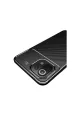 Xiaomi Mi 11 Lite Kılıf Auto Focus Karbon Kapak - Kahverengi