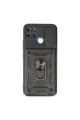 Realme C25y Kılıf Pars Lens Yüzüklü Silikon - Siyah