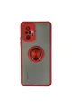 Xiaomi Redmi Note 10 Pro Kılıf Montreal Yüzüklü Silikon Kapak - Kırmızı