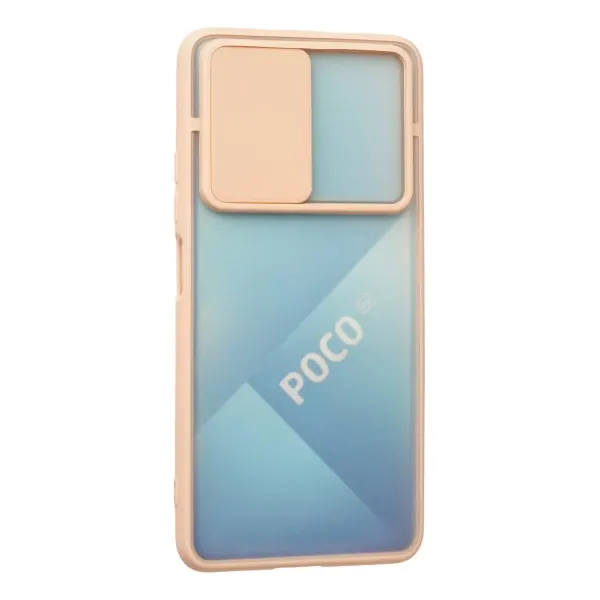 Xiaomi Poco F3 Kılıf Palm Buzlu Kamera Sürgülü Silikon - Pembe