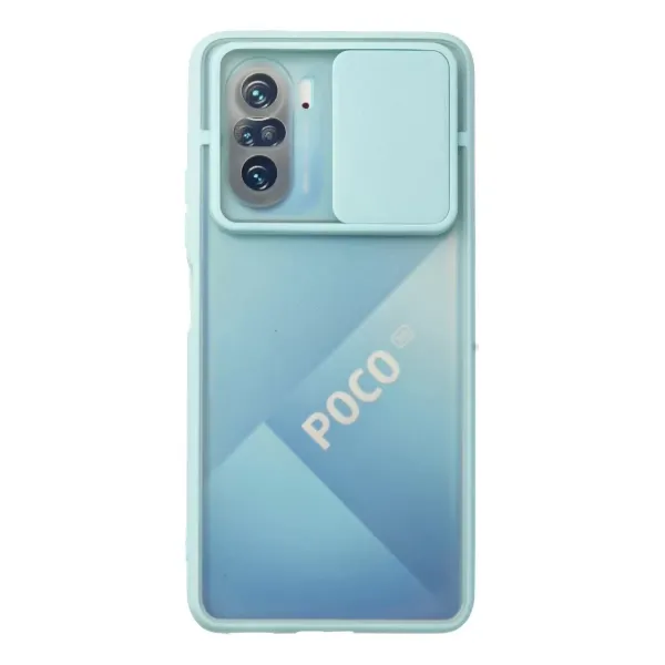 Xiaomi Poco F3 Kılıf Palm Buzlu Kamera Sürgülü Silikon - Turkuaz