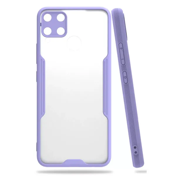 Realme C15 Kılıf Platin Silikon - Lila