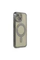 Apple İphone 15 Kılıf Joke Simli Magneticsafe Kılıf - Gri