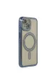 Apple İphone 15 Kılıf Joke Simli Magneticsafe Kılıf - Lacivert