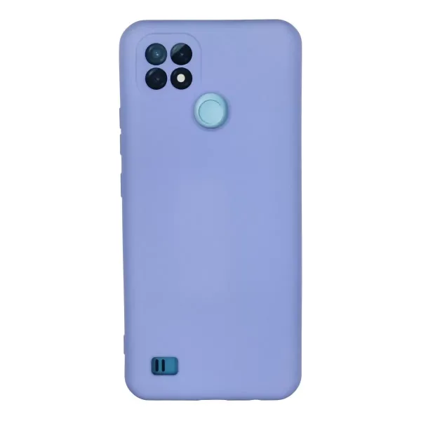 Realme C21 Kılıf Nano İçi Kadife Silikon - Lila
