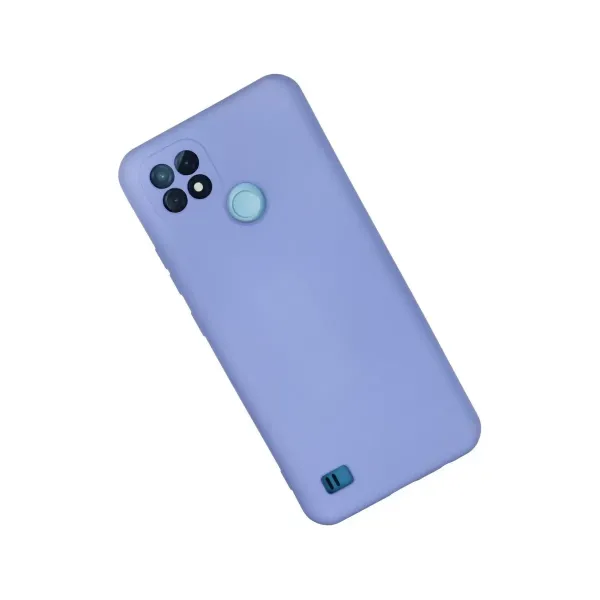 Realme C21 Kılıf Nano İçi Kadife Silikon - Lila