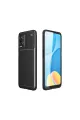Oppo A54 4g Kılıf Auto Focus Karbon Kapak - Siyah