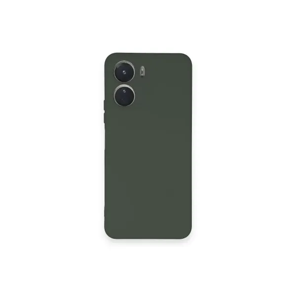 Vivo Y16 Kılıf Nano İçi Kadife Silikon - Koyu Yeşil