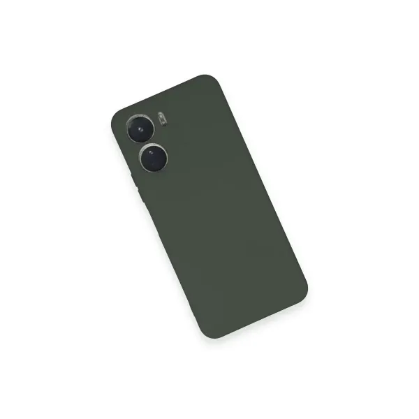 Vivo Y16 Kılıf Nano İçi Kadife Silikon - Koyu Yeşil