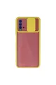 Xiaomi Redmi 9t Kılıf Palm Buzlu Kamera Sürgülü Silikon - Sarı