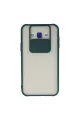 Samsung Galaxy J7 Kılıf Palm Buzlu Kamera Sürgülü Silikon - Yeşil