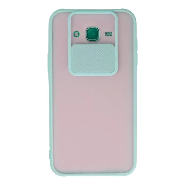 Samsung Galaxy J7 Kılıf Palm Buzlu Kamera Sürgülü Silikon - Turkuaz