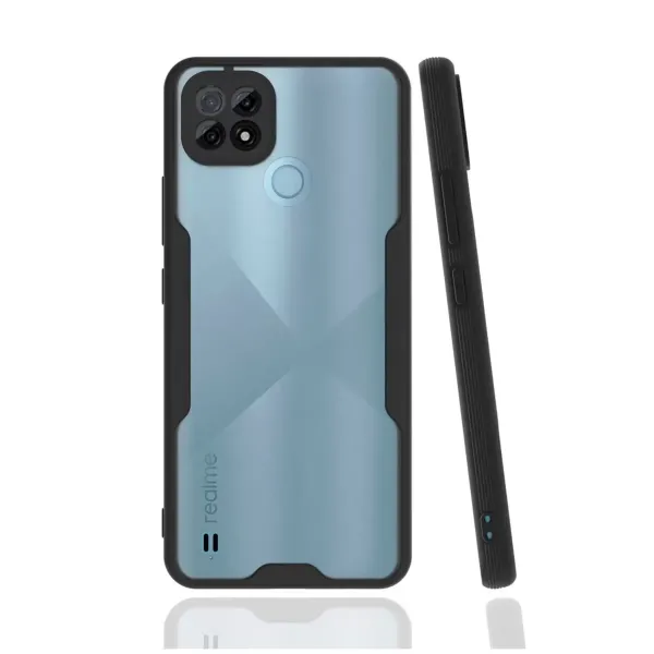 Realme C21 Kılıf Platin Silikon - Siyah