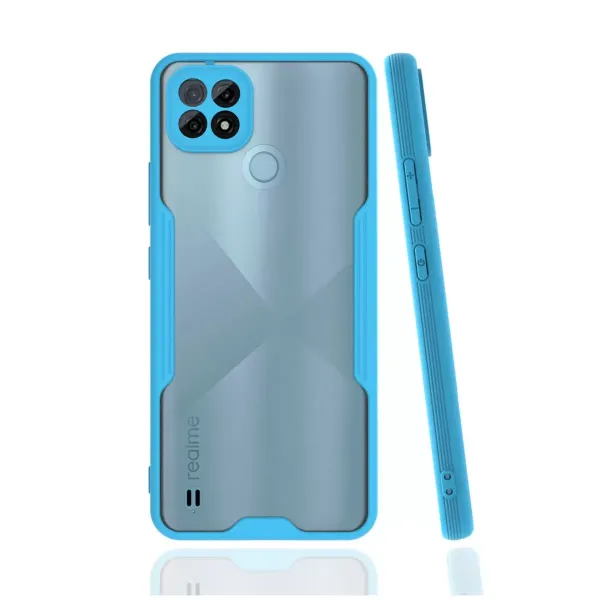 Realme C21 Kılıf Platin Silikon - Mavi