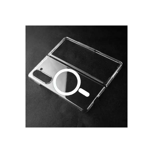 Samsung Galaxy Z Fold 5 Kılıf Magneticsafe Şeffaf Silikon - Şeffaf