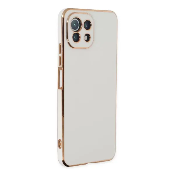 Xiaomi Mi 11 Lite Kılıf Volet Silikon - Beyaz
