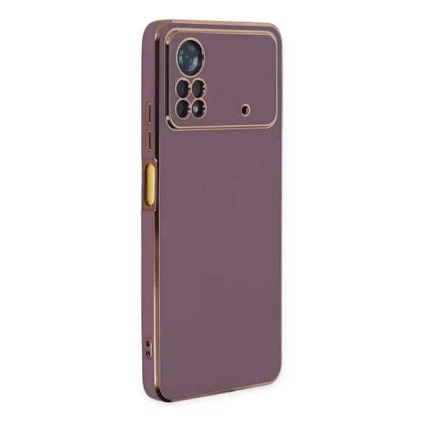Xiaomi Poco X4 Pro 5g Kılıf Volet Silikon - Mor