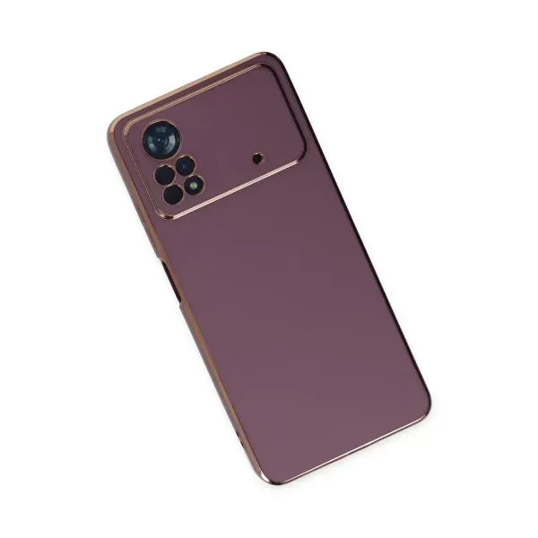 Xiaomi Poco X4 Pro 5g Kılıf Volet Silikon - Mor