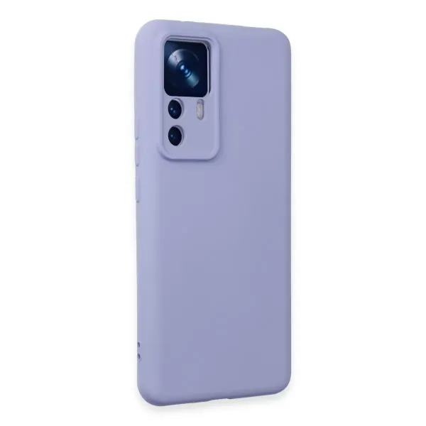 Xiaomi Mi 12t Pro Kılıf Nano İçi Kadife Silikon - Lila