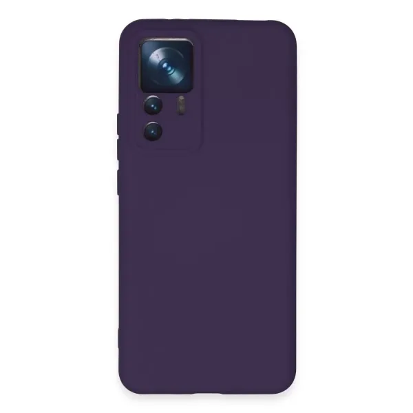 Xiaomi Mi 12t Pro Kılıf Nano İçi Kadife Silikon - Mor
