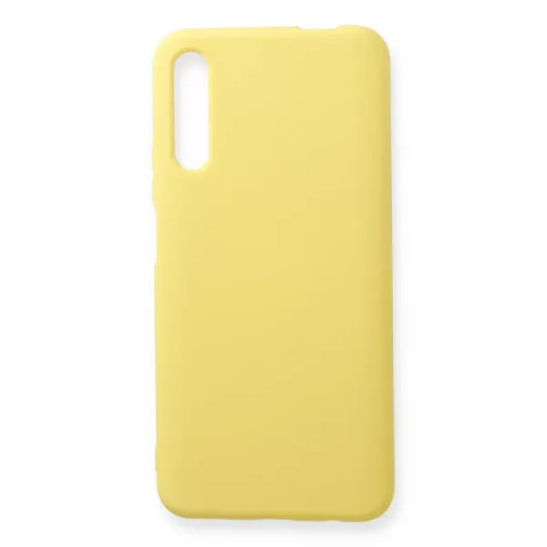 Huawei P Smart Pro / Y9s Kılıf Nano İçi Kadife Silikon - Sarı