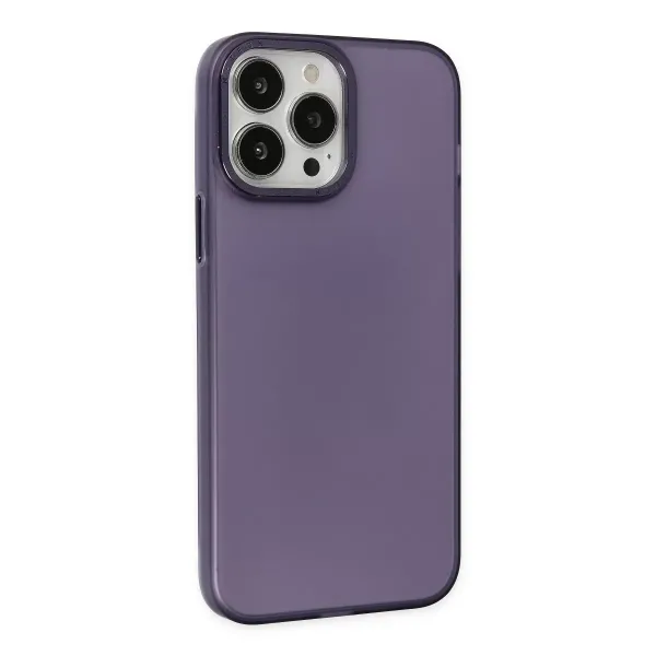 Apple İphone 14 Pro Max Kılıf Modos Metal Kapak - Mor
