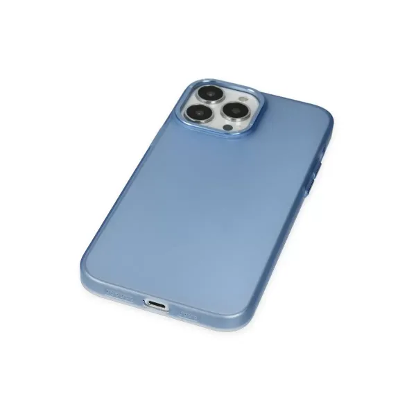 Apple İphone 14 Pro Max Kılıf Modos Metal Kapak - Mavi